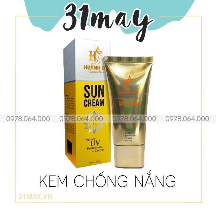 Kem Chống Nắng Huỳnh Đỗ Cosmetics Chính Hãng - Chống Nắng Dưỡng Trắng Da