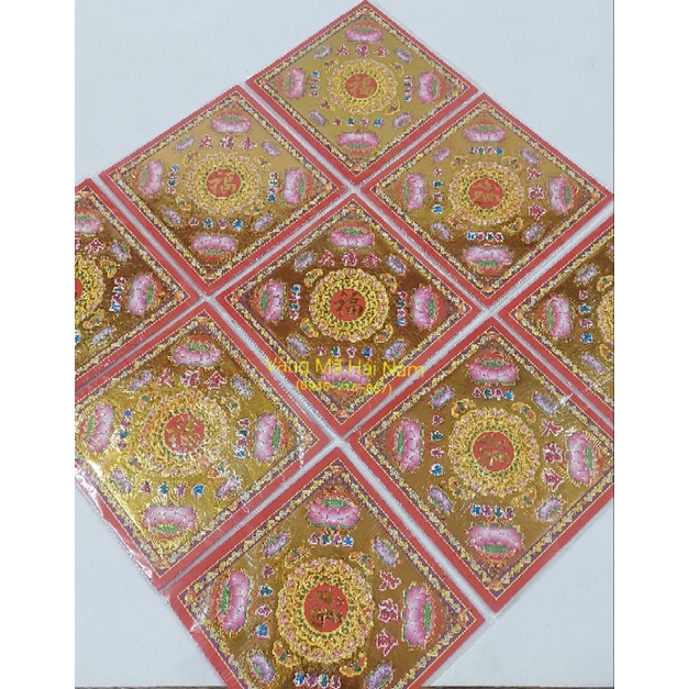 Giấy Xếp Hoa Sen Chữ Phúc Hai Mặt KT: 19x19cm  - Hàng Đẹp