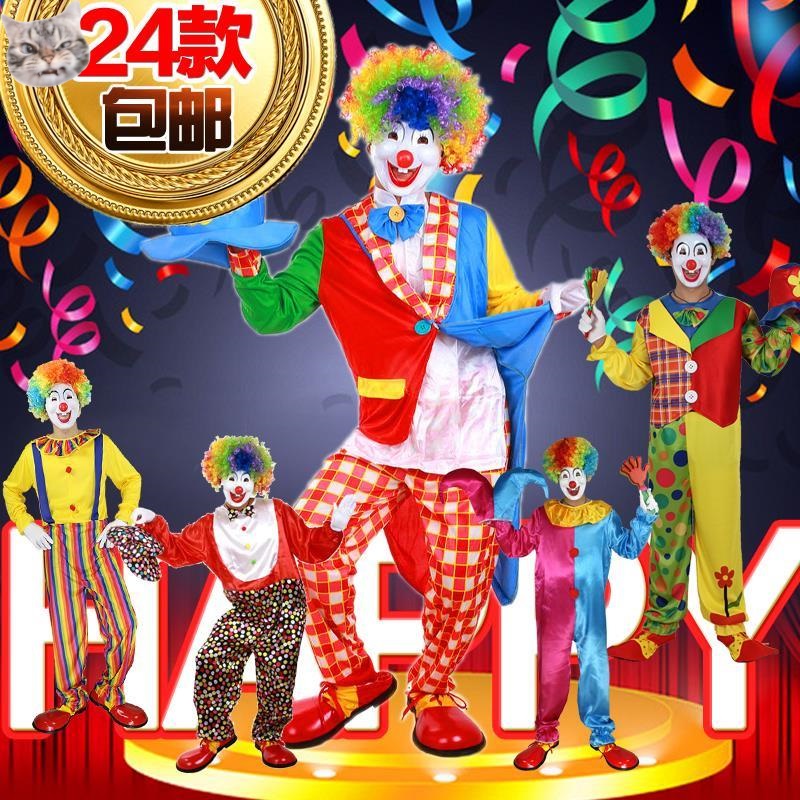 Bộ Đồ Hóa Trang Chú Hề Ma Thuật Ngày Halloween Cho Người Lớn Và Trẻ Em
