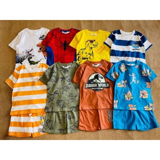 Bộ cotton hm nhiều hình bé trai size 1 - 10y