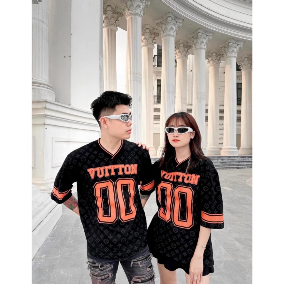 ÁO THUN LOUIS VUITON SPORTY 00 , ÁO THUN LV ĐEN CAM NAM NỮ UNISEX .BestClothing