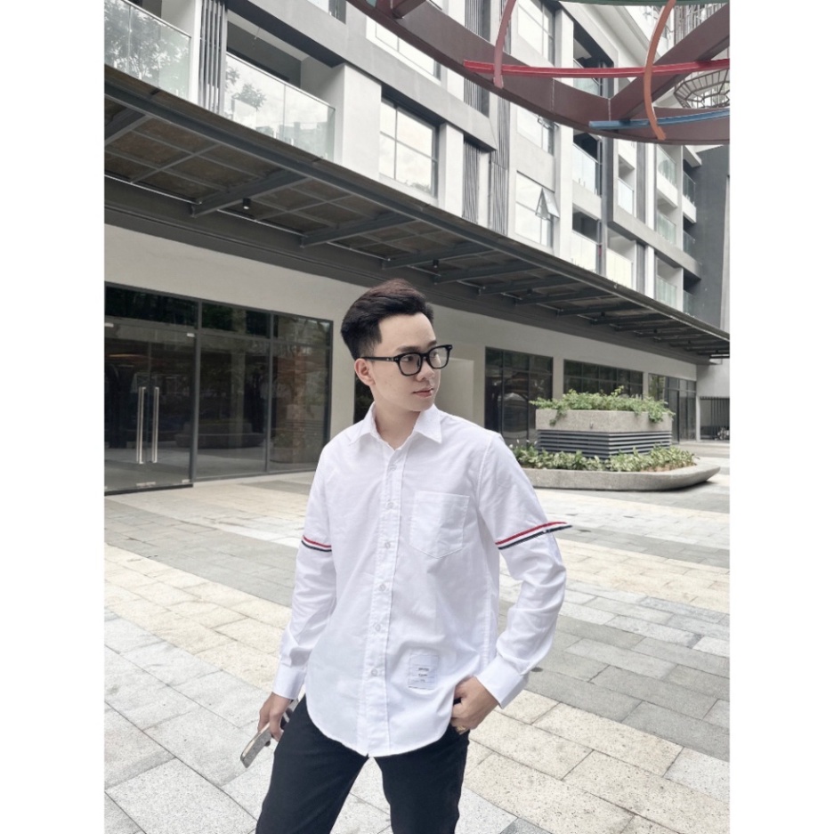 ÁO SƠ MI THOM BRONWE 2 SỌC TAY , ÁO SƠ MI THOM SỌC TAY NAM NỮ UNISEX .TheStrawBerry