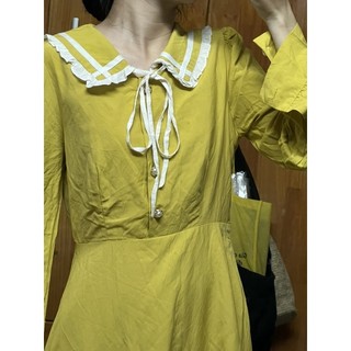 Đầm thủy thủ vàng mustard | Đ33