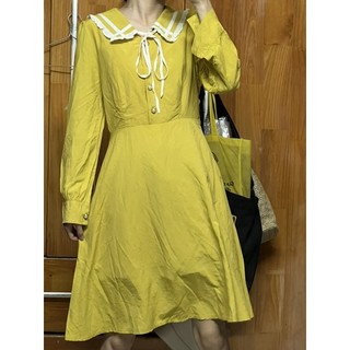 Đầm thủy thủ vàng mustard | Đ33
