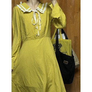 Đầm thủy thủ vàng mustard | Đ33
