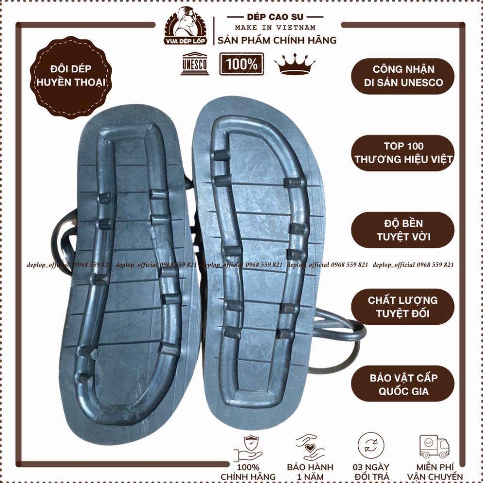 Dép cao su kiểu râu 5 quai giải phóng tăm thương hiệu VUA DÉP LỐP PHẠM QUANG XUÂN, dép Bác Hồ làm thủ công bền đẹp