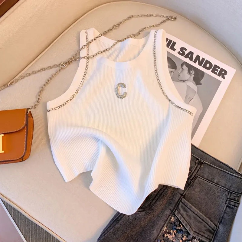 Áo Croptop Sát Nách Phong Cách Pháp Hàng Mới