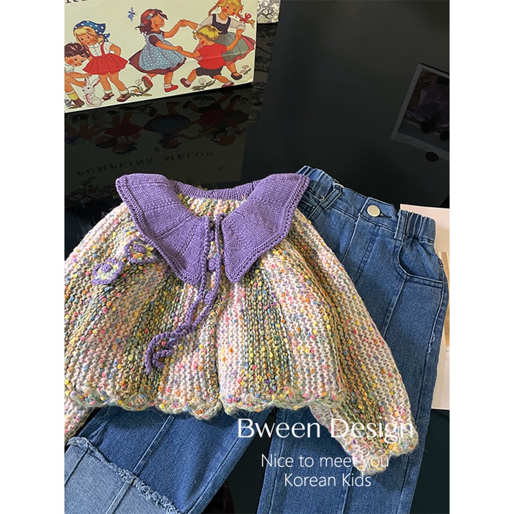 Pre-sale Áo Khoác cardigan Dệt Kim Thời Trang Hàn Quốc 2023 Cho Bé Gái