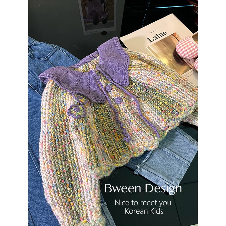 Pre-sale Áo Khoác cardigan Dệt Kim Thời Trang Hàn Quốc 2023 Cho Bé Gái