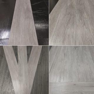 Sàn Nhựa Giả Gỗ Loại 1 Màu Xám Nhạt Có Sẵn Keo Dán Vân Sần, Độ Dày Đủ Gần 2mm