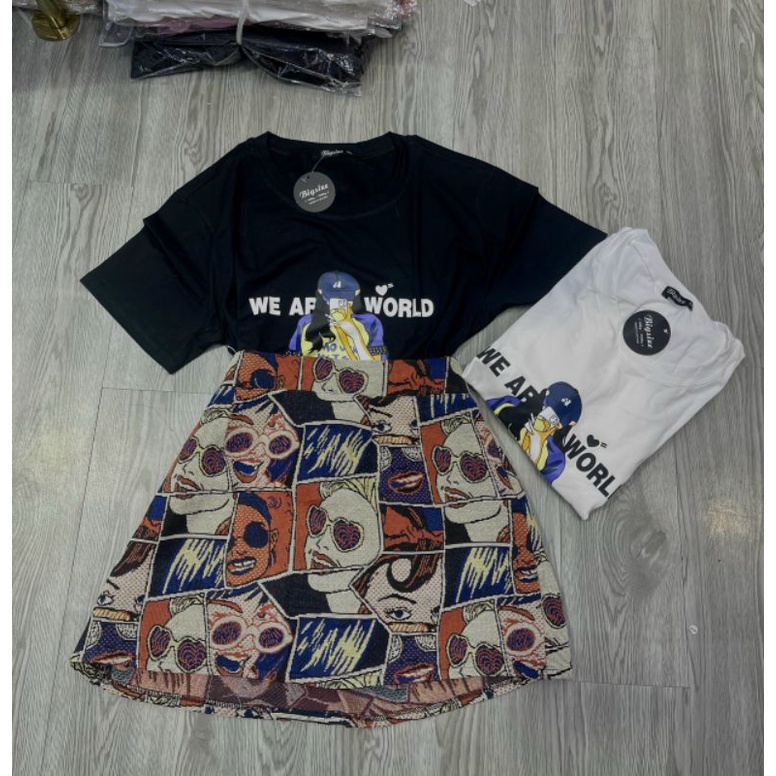 Sét Chân Váy Áo Thun Big Size  MS04