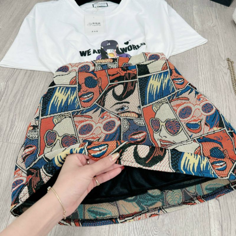 Sét Chân Váy Áo Thun Big Size  MS04