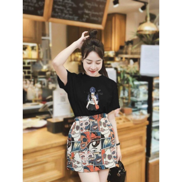 Sét Chân Váy Áo Thun Big Size  MS04