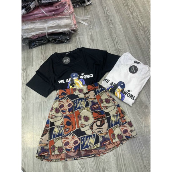 Sét Chân Váy Áo Thun Big Size  MS04