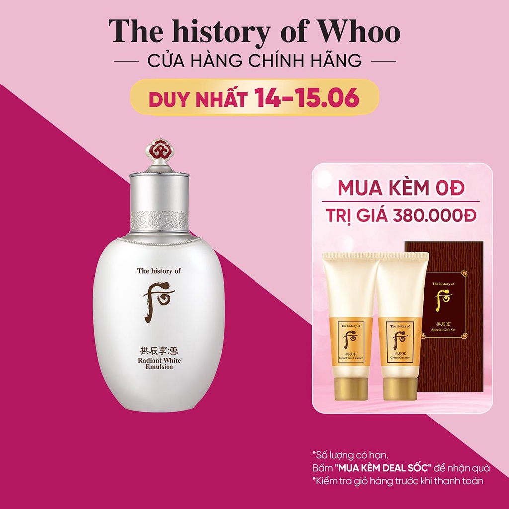 Sữa dưỡng trắng da The history of Whoo Gongjinhyang Seol Radiant White Emulsion 110ml