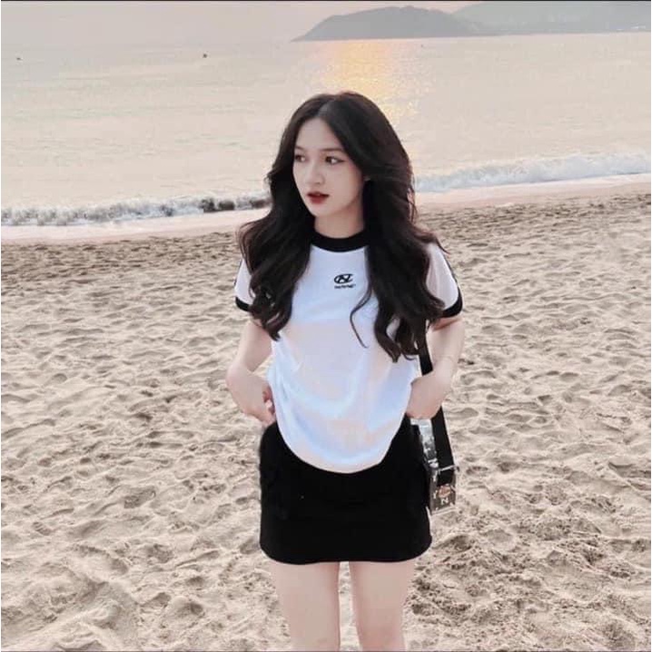 Áo thun BABY TEE basic dáng ôm in chữ N