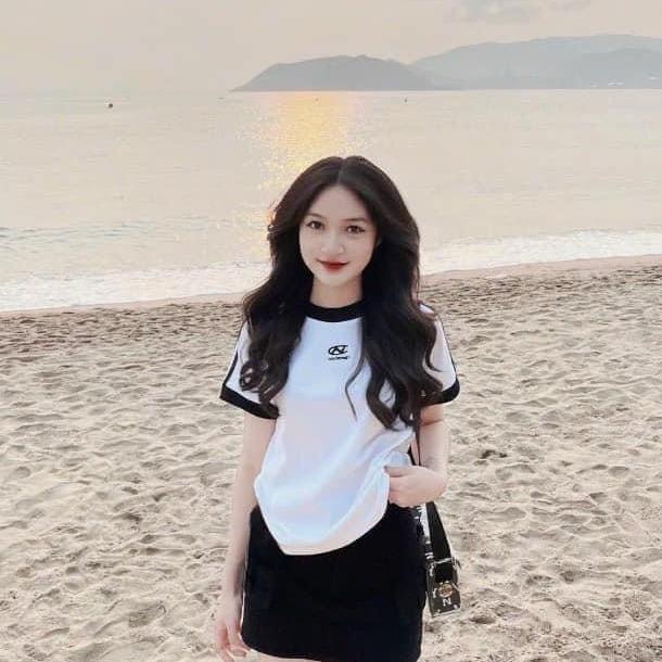 Áo thun BABY TEE basic dáng ôm in chữ N