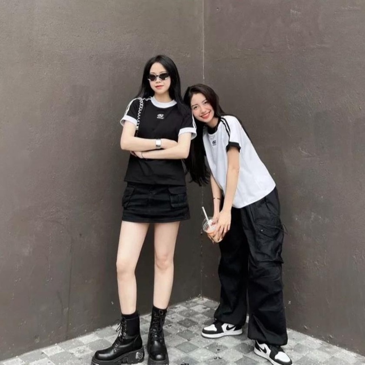 Áo thun BABY TEE basic dáng ôm in chữ N