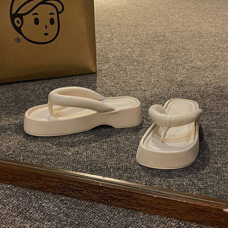 Dép bánh mì dép lê đế dày đi bên ngoài mùa hè chống trượt