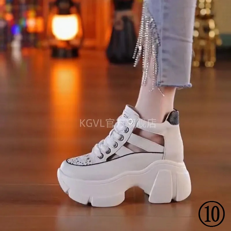 Giày Sandal Da Thật Đế Dày Đục Lỗ Thoáng Khí Thời Trang Mùa Hè 2023 Cho Nữ