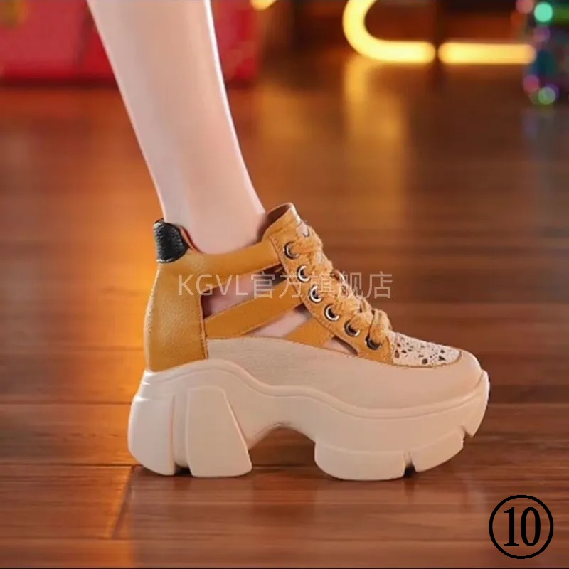 Giày Sandal Da Thật Đế Dày Đục Lỗ Thoáng Khí Thời Trang Mùa Hè 2023 Cho Nữ