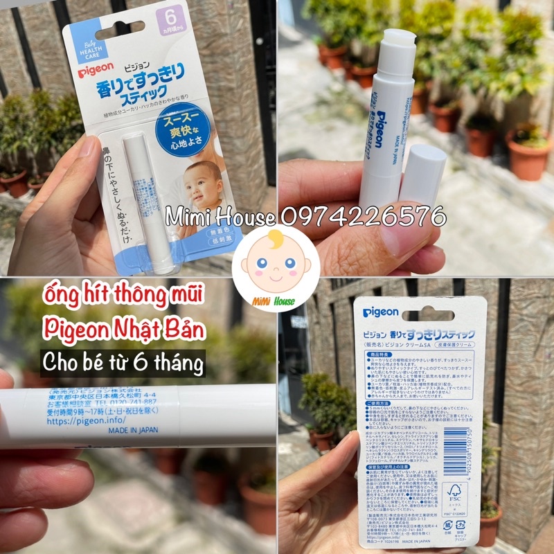 Ống hít thông mũi Pigeon Nhật Bản cho bé từ 6 tháng