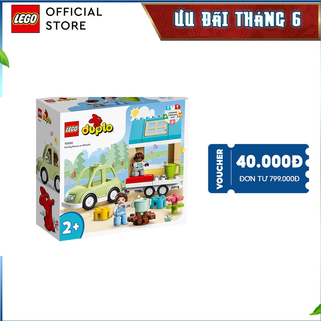 LEGO Duplo Town 10986 Ngôi Nhà Di Động Cho Gia ĐÌnh (31 Chi Tiết)