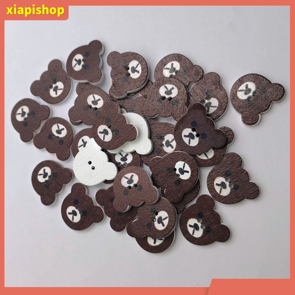 XIAPI+ Bộ 50 Nút Áo Bằng Gỗ Chống Mòn Cho Trang Trí Thủ Công