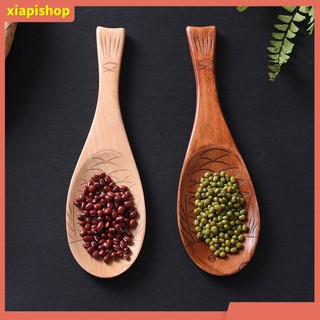 XIAPI+ Muỗng múc cơm hình cá chống dính bằng gỗ