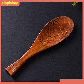 XIAPI+ Muỗng múc cơm hình cá chống dính bằng gỗ