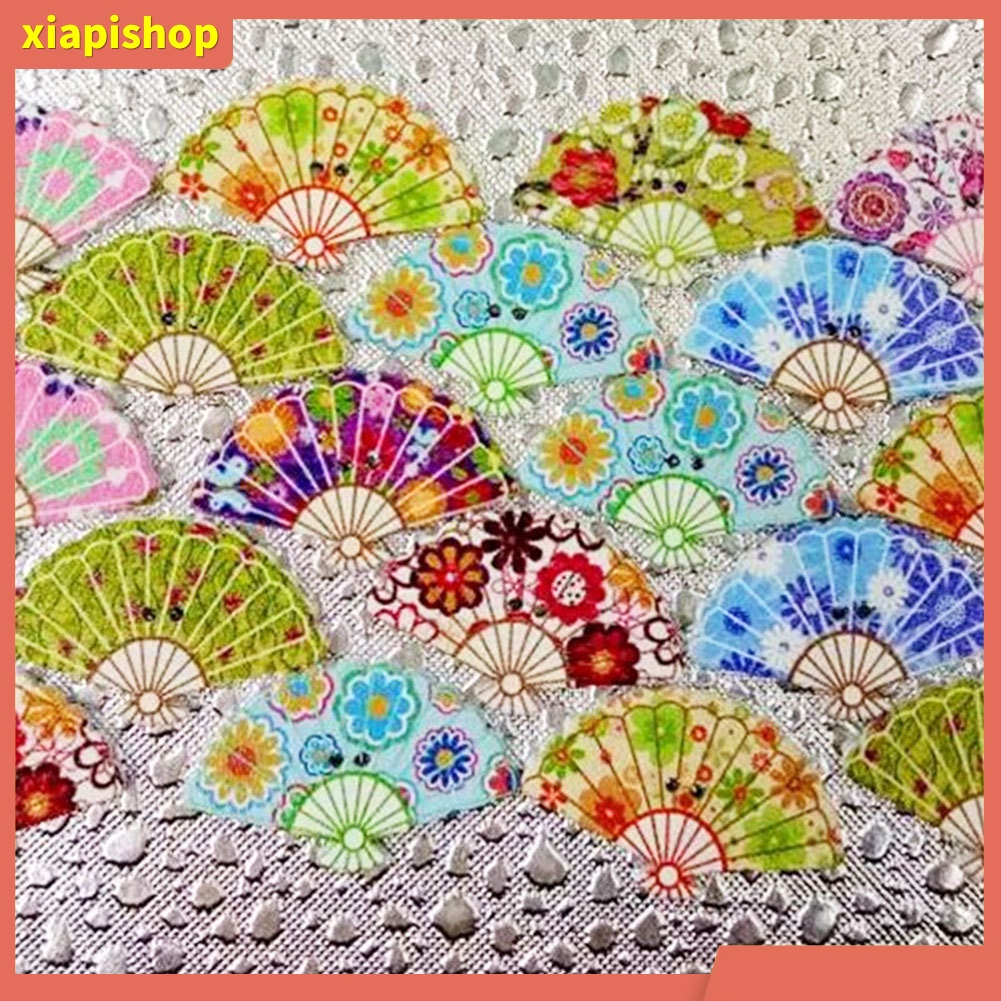 XIAPI+ 100 Nút Áo 2 Lỗ Hình Quạt Dễ Thương