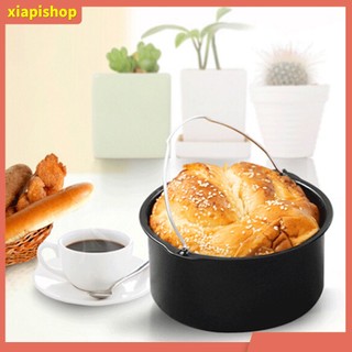 Xiapi+ 6/7/8inch non stick handle round cake baking pan tray air frying pot accessory