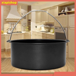 XIAPI+ 6/7/8inch Non Stick Handle Round Cake Baking Pan Tray Air Frying Pot Accessory