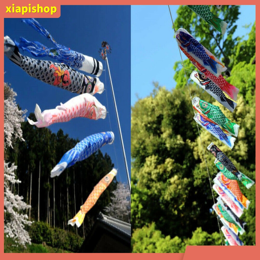 XIAPI+ Diều Treo Trang Trí Hình Cá Chép Koinobori Nhật Bản 55cm