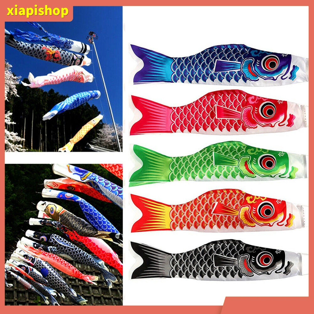 XIAPI+ Diều Treo Trang Trí Hình Cá Chép Koinobori Nhật Bản 55cm