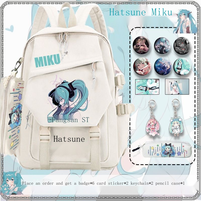 Balo Đi Học Họa Tiết Hatsune Miku Dễ Thương Cho Bé Gái Lớp 3 Đến 6
