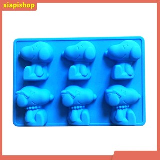 XIAPI+ Khuôn làm bánh silicone hình chó Snoopy 3D dành cho trang trí DIY