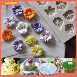 XIAPI+ Khuôn đổ sô cô la làm bánh 11 ngăn hình bông hoa DIY J15