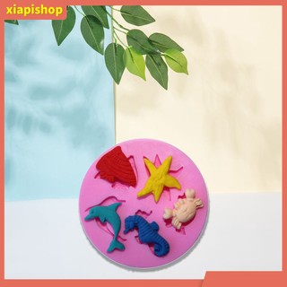 XIAPI+ Khuôn silicone làm bánh hình sinh vật biển thiết kế độc đáo chất lượng cao