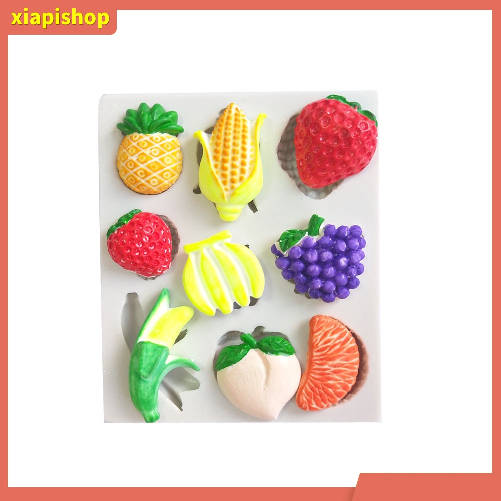 XIAPI+ Khuôn silicone làm bánh hình trái cây