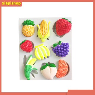 XIAPI+ Khuôn silicone làm bánh hình trái cây