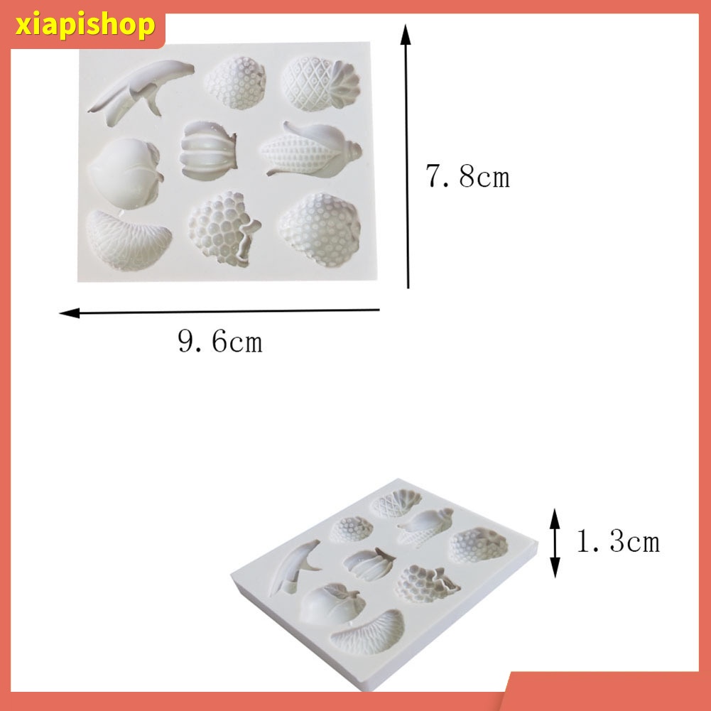 XIAPI+ Khuôn silicone làm bánh hình trái cây