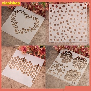 XIAPI+ Khuôn tô màu bằng nhựa họa tiết độc đáo dùng trang trí sổ và thiệp cưới