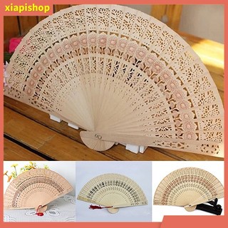 XIAPI+ Quạt xếp bằng gỗ họa tiết chạm khắc phong cách cổ điển trang trí tiệc cưới
