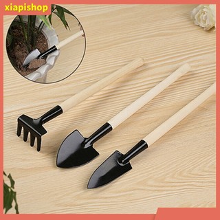 XIAPI+ Bộ 3 món dụng cụ làm vườn mini (xẻng + bồ cào + thuồng) tiện lợi dễ sử dụng
