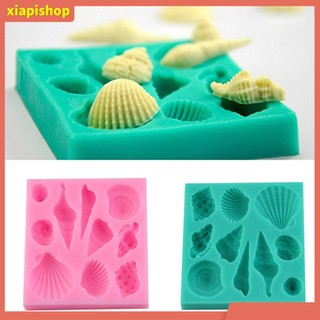 XIAPI+ Khuôn silicone làm bánh kẹo hình vỏ sò