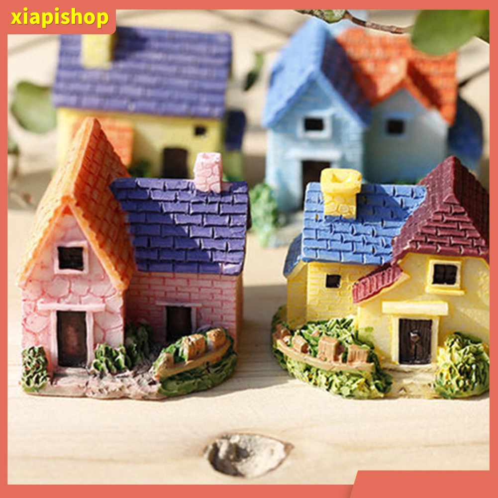 XIAPI+ Mô hình ngôi nhà bằng nhựa dễ thương dùng trang trí