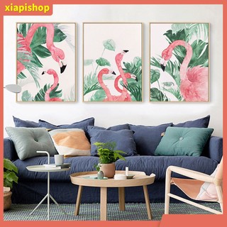 XIAPI+ Tranh treo tường trang trí họa tiết chim hồng hạc xinh xắn