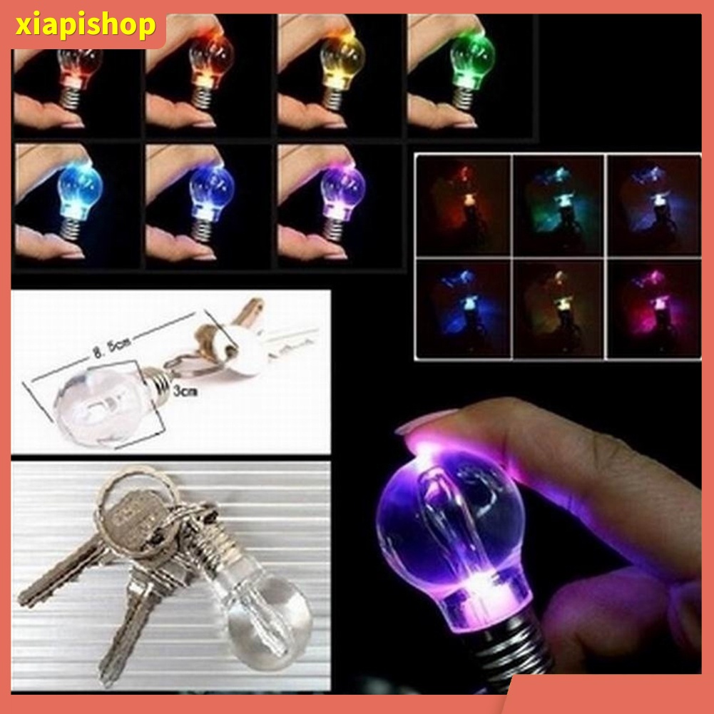 XIAPI+ Móc khóa hình bóng đèn LED đổi màu sáng tạo