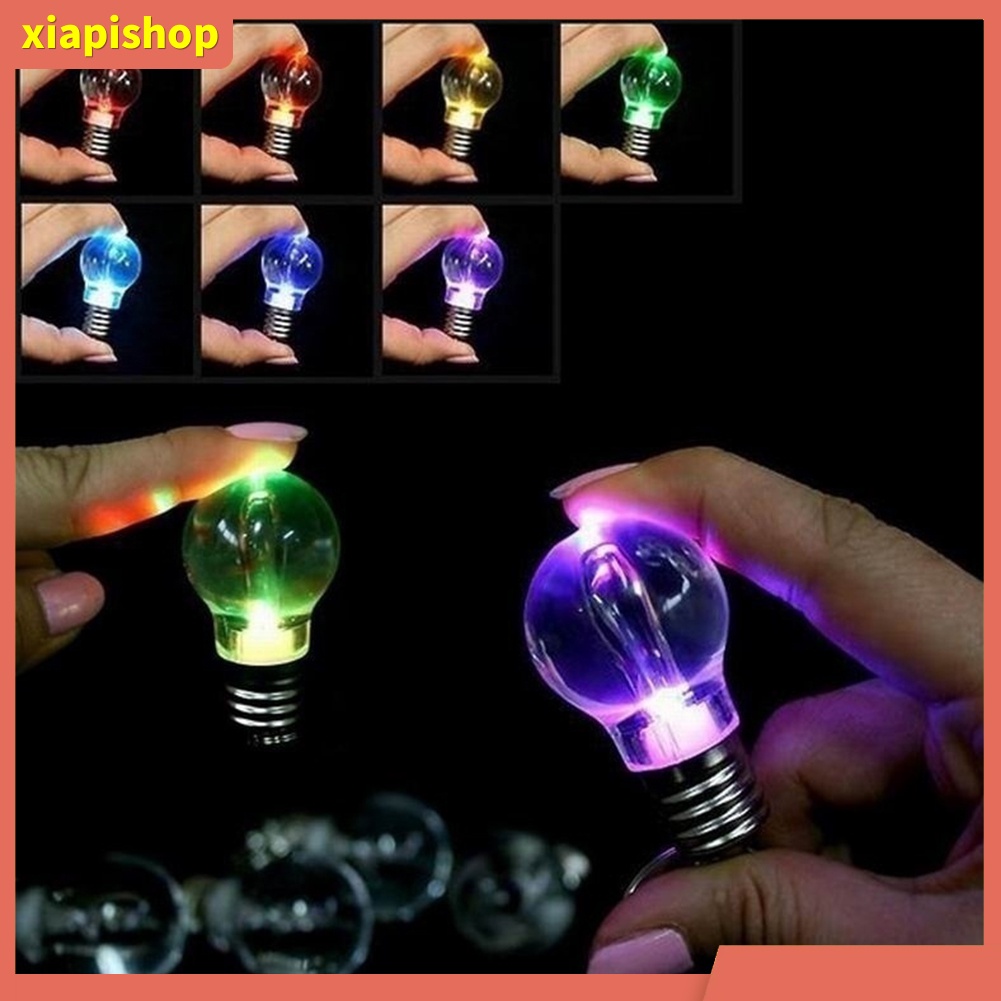 XIAPI+ Móc khóa hình bóng đèn LED đổi màu sáng tạo